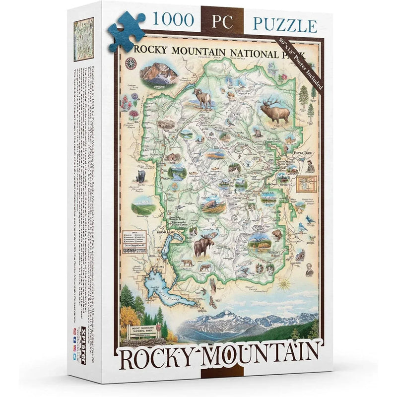 Rocky Mountain National Park 1000 Piece Jigsaw Puzzle Xplorer Maps - BIG FRENCHIES