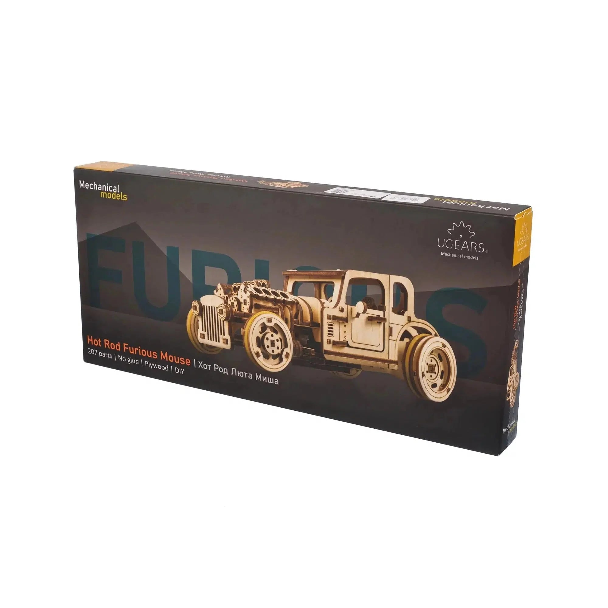 Rod Furious Mouse 3D Wood Model Kit UGEARS
