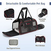 Rolling Pet Carrier with Wheels & Telescopic Handle