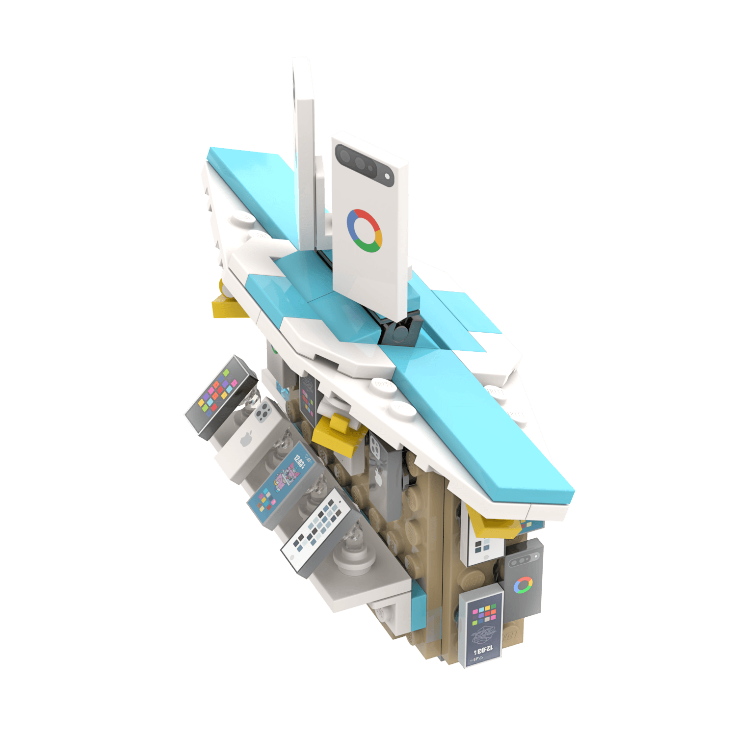 Phone Kiosk  - Market Stall - Build Kit- Custom Printed - Made Using LEGO® Parts