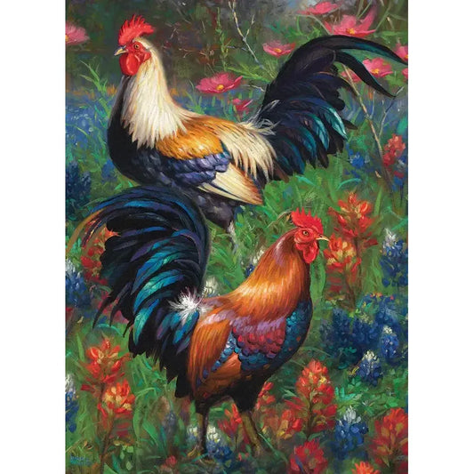 Roosters 1000 Piece Jigsaw Puzzle Cobble Hill