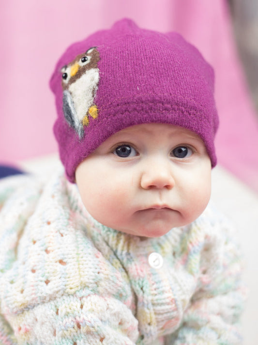 Owl Cashmere Hat - Baby - BIG FRENCHIES