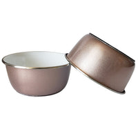 Deep Dog Bowl with Paw Print Design – Stainless Steel Bowl, Ideal for Small, Medium to Large Dogs – Rose Gold - BIG FRENCHIES