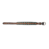 Turquoise Trail Cowboy Dog Collar in Black