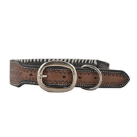 Oxy Daisy Hand-Tooled Leather Dog Collar
