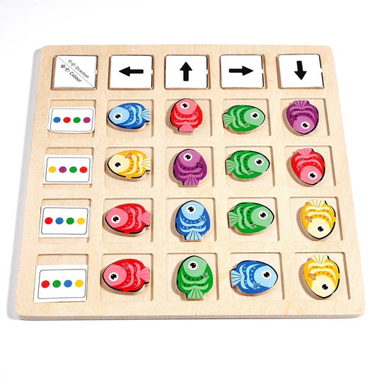 Montessori Wooden Board Game – Educational Logic & Color Toy for Kids - BIG FRENCHIES