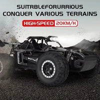 1:16 RC Drift Racing Car - High-Speed Off-Road Alloy Truck with LED Lights, 20KM/H, 2.4G Radio Control for Kids & Adults