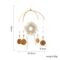 Baby Wooden Bed Bell Cartoon Rabbit Mobile