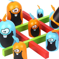 MEACAOFG 2 Players Tic Tac Toe Big Eat Small Gobble Board Game Parent-child