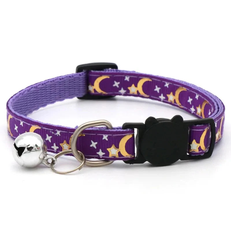 Colorful Pet Collar With Bell for Cats & Small Dogs