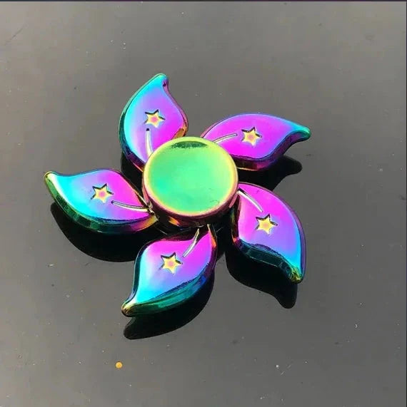 Metal Rainbow Fidget Spinner – Colorful EDC Hand Spinner Toy for Kids & Adults | Anti-Anxiety Stress Relief Finger Spinner Gift