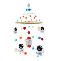 Wooden Baby Crib Mobile with Music Box Bell