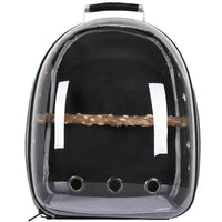 Bird Traval Carrier Cage Clear Backpack to Carry Parakeet Cockatiel Parrot with Metal Tray Wood Perch  parrot cage  bird nest