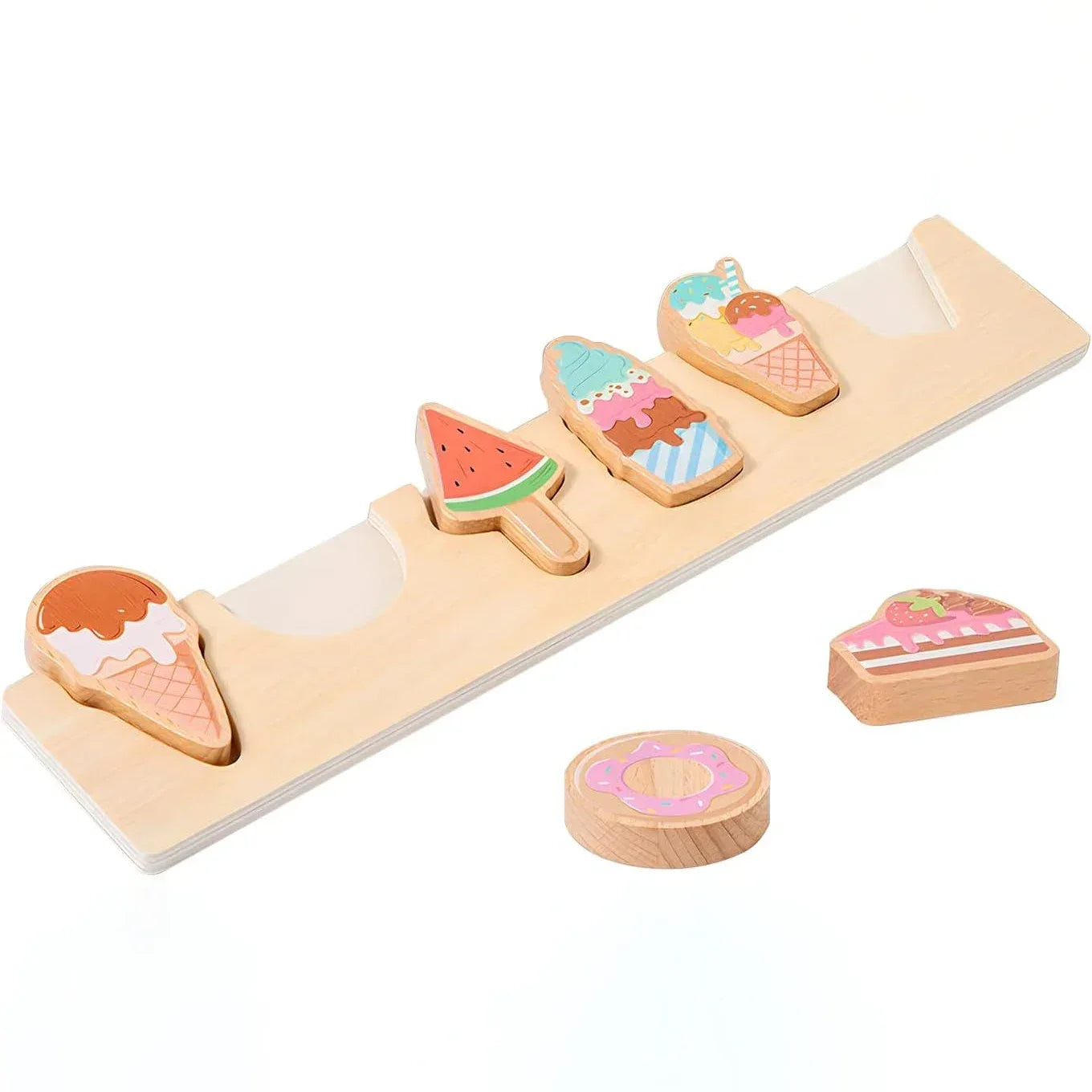 Wooden Toy Ice Cream & Cake – Pretend Play Kitchen for Toddlers - BIG FRENCHIES