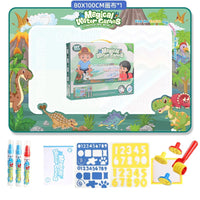 100x80CM Magic Water Drawing Mat Coloring Doodle With Reusable Magic Pens Montessori Painting Board Educational Toys Kids Gifts