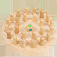 MEACAOFG Kids Wooden Memory Match Stick Chess Game Fun Block Board Game
