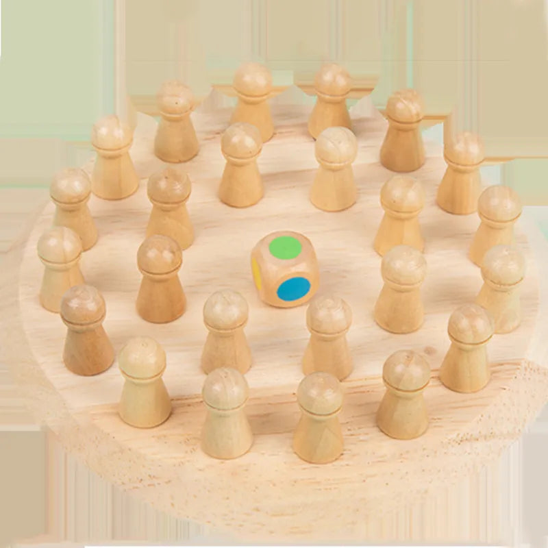 MEACAOFG Kids Wooden Memory Match Stick Chess Game Fun Block Board Game