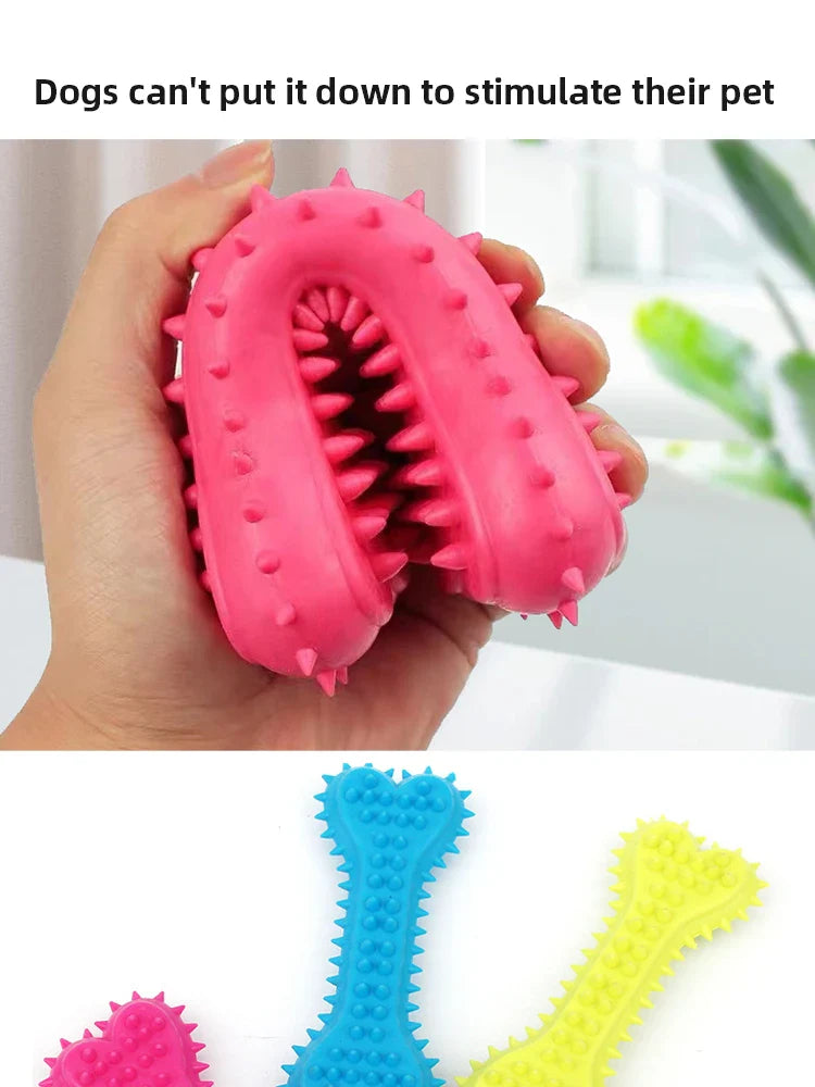 Durable Rubber Bone Chew Toys for Puppies and Teething - BIG FRENCHIES