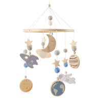 Wooden Baby Crib Mobile with Music Box Bell