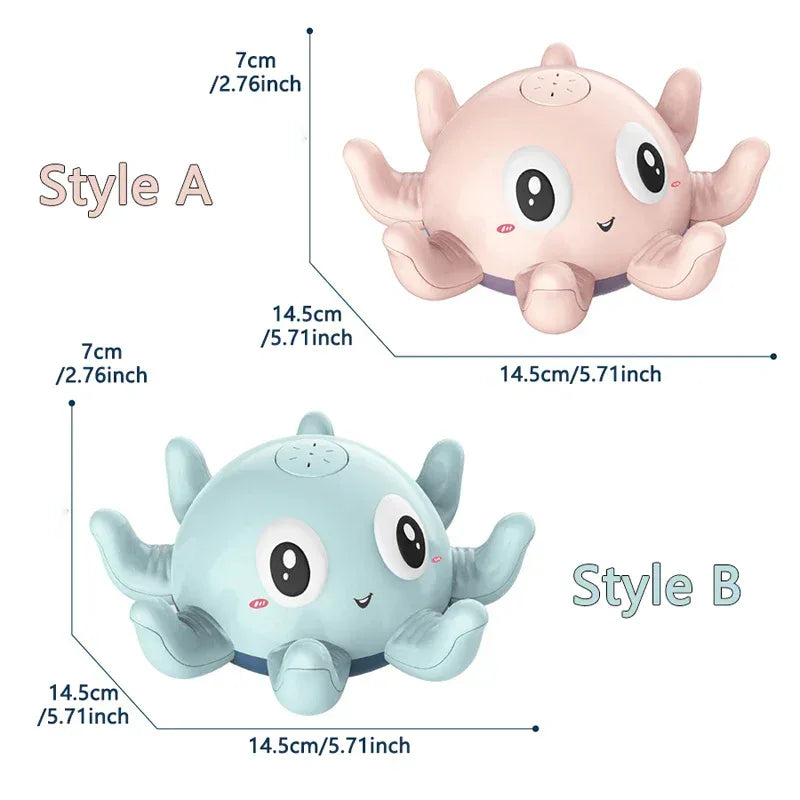 Electric Octopus Whale Baby Bath Toy with LED & Water Spray - BIG FRENCHIES