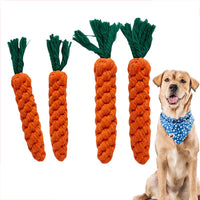 Carrot Rope Dog Chew Toy – Durable Cotton Molar Toy for Puppies & Dogs - BIG FRENCHIES