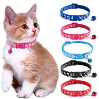 Colorful Adjustable Cat Collar with Bell - BIG FRENCHIES