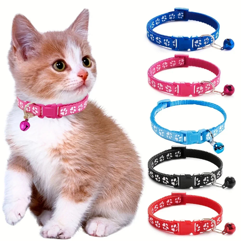 Colorful Adjustable Cat Collar with Bell - BIG FRENCHIES