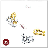 MEACAOFG Classic IQ Metal Brain Teaser 3D Alloy Box Kong Ming Lock Puzzles Magic Baffling Puzzle Game Toys for Children Adults Funny Gift - BIG FRENCHIES
