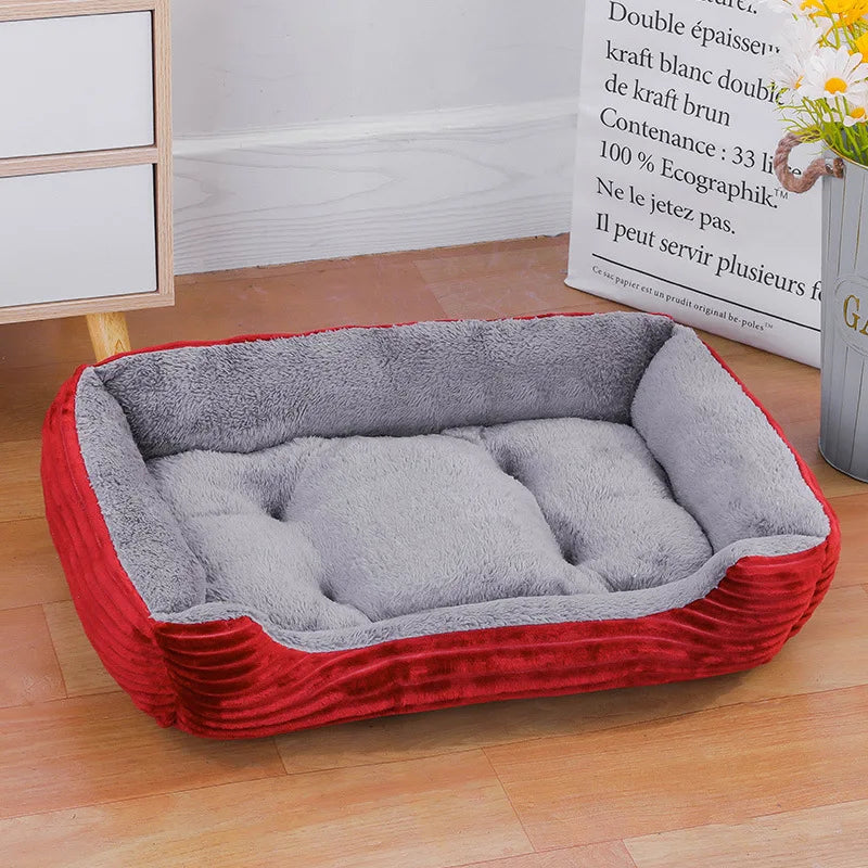 Color Square Winter Warm Pet Bed – Dog & Cat House - BIG FRENCHIES