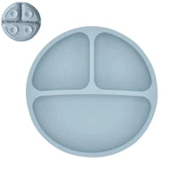Silicone Baby Sucker Plate & Rice Spoon Set Cute Cartoon Tableware