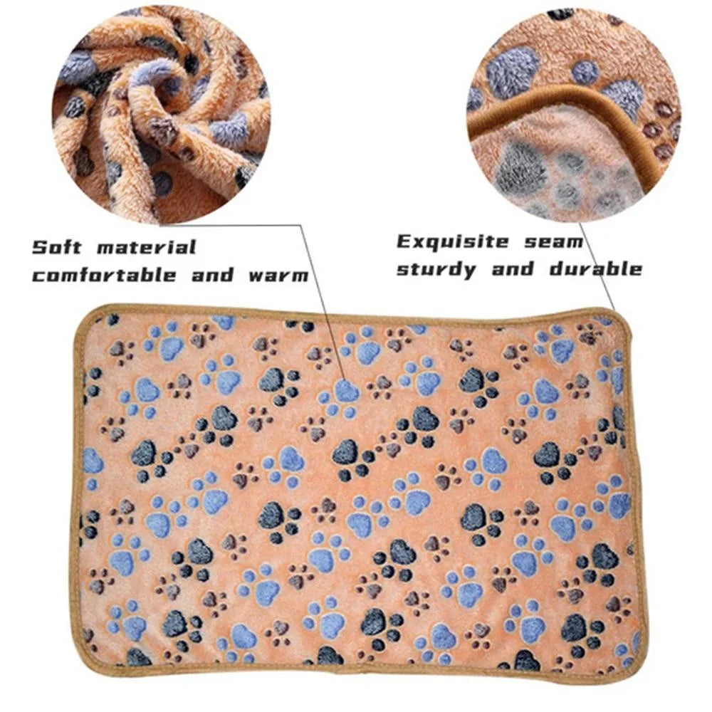 Soft Fluffy Pet Blanket – Cute Cartoon Pattern - BIG FRENCHIES