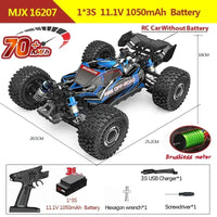 Hyper Go MJX 16209 16207 16208 16210 1/16 4WD RC Car 70KM/H Brushless RC Racing Car Remote Control Cars Off-Road Truck Toys - BIG FRENCHIES