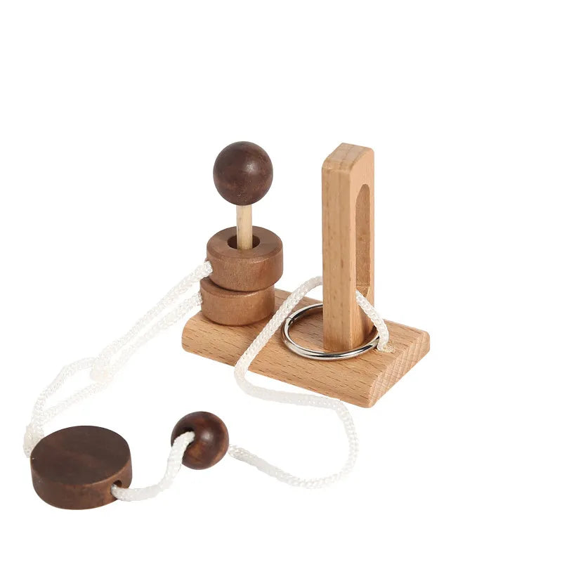MEACAOFG Intelligent Unlock Toy Kong Ming Lock Brain Teaser Iq Puzzles Wooden Toys Montessori Children Adult Decompression Thinking Games