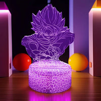 Dragon Ball Z Anime Acrylic LED Figure Lamp, Goku Vegeta Gohan Figurines Night Light