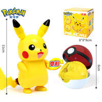 Pokemon Pokeball Anime Figures Toys, Pikachu Gengar Dragonite Snorlax Lapras Pocket Pokeball Toys