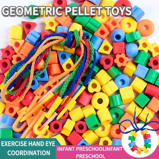 Beaded DIY Puzzle Bracelet – Educational Geometry Shape Toy for Kids - BIG FRENCHIES