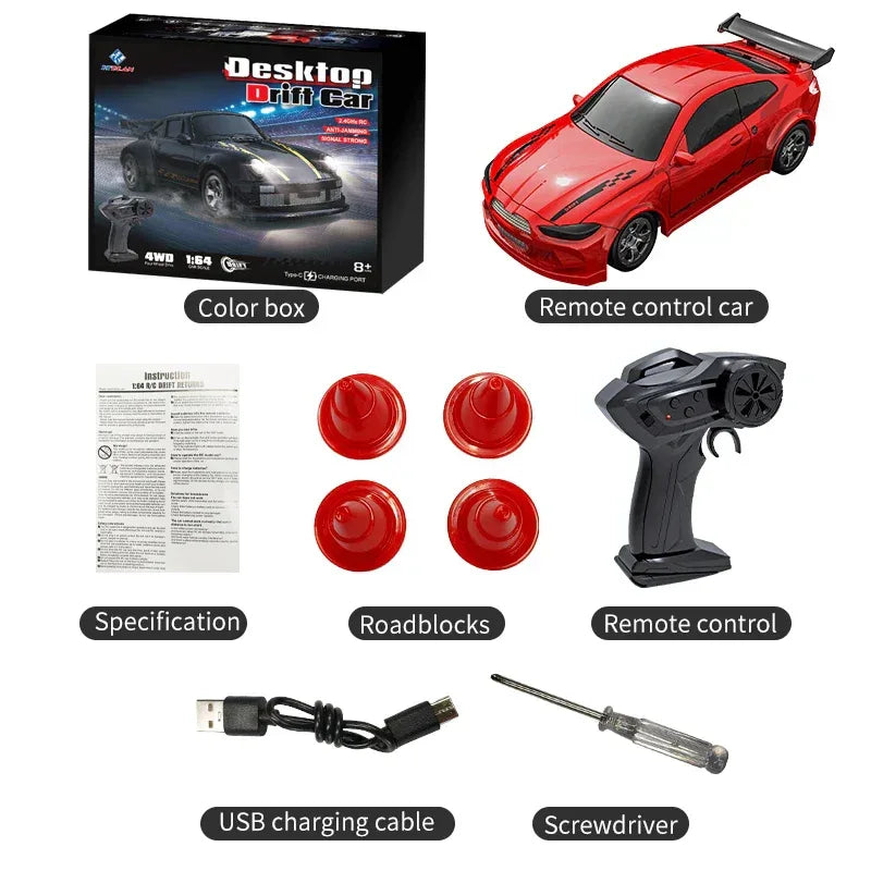 2025 KF20 1:64 Drift RC Car 4-Wheel Remote Control Racing Toy - BIG FRENCHIES