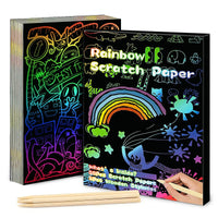 Dazzling Scratch Painting Kit - Parent-Child Interactive DIY Craft Toy with Note Cards