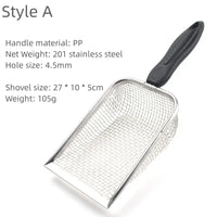 Stainless Steel Cat Litter Scoop with Long Handle | Durable & Easy to Use - BIG FRENCHIES