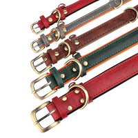 Personalized PU Leather Dog Collar with Custom Engraved ID Tag - BIG FRENCHIES