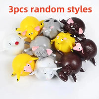 3PCS Inflatable Dinosaur Squeeze Vent Ball Fidget Toy Set - BIG FRENCHIES