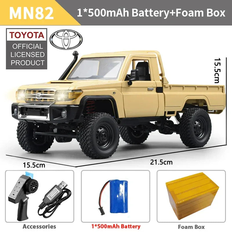 ZWN 1:12 RC Car MN82 PRO 4WD Off-Road Truck with Headlights - BIG FRENCHIES