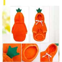 Cute Dog Hoodie with Hat - Funny Pet Fruit Costume for Halloween & Daily Wear
