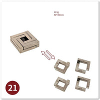MEACAOFG Classic IQ Metal Brain Teaser 3D Alloy Box Kong Ming Lock Puzzles Magic Baffling Puzzle Game Toys for Children Adults Funny Gift - BIG FRENCHIES