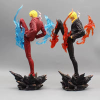 Vinsmoke Sanji Ifrit Jambe Anime Figure, One Piece Action Figurines Diable Jambe Black Foot 28 CM