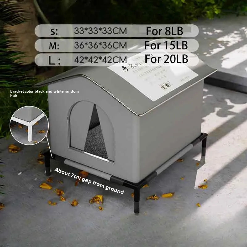 Waterproof Outdoor Pet House – Winter Warm Cat & Small Dog Cave Bed | Foldable, Washable, Cozy Shelter - BIG FRENCHIES