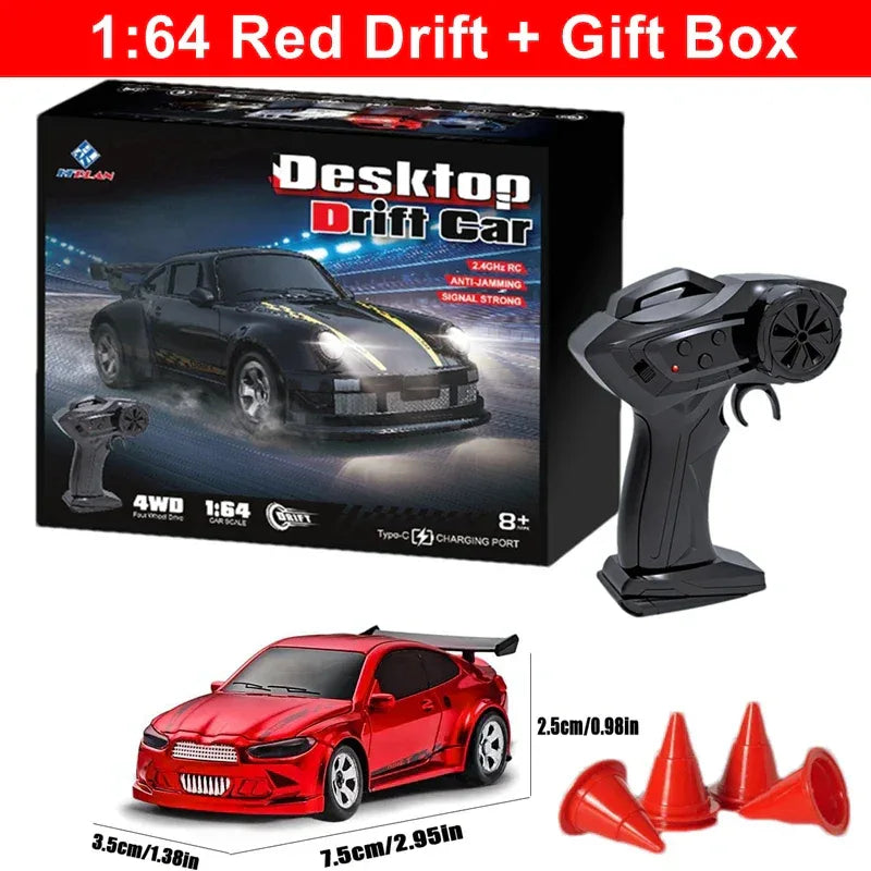 1/64 High-Speed Drift RC Car 4WD Remote Control Mini Racing Toy - BIG FRENCHIES