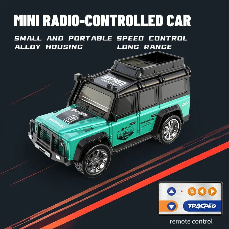 6601Green RC Car MINI Alloy 1/64 Remote Control Toy for Kids - BIG FRENCHIES