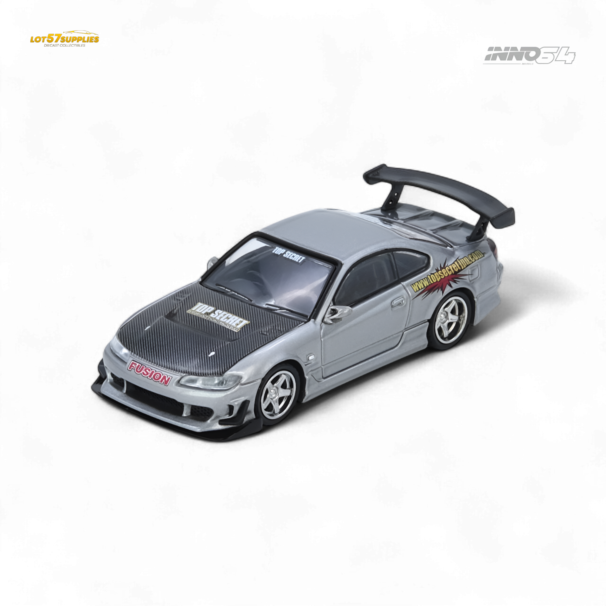 (Pre-Order) INNO64 Top Secret Silvia S15 Silver 1:64