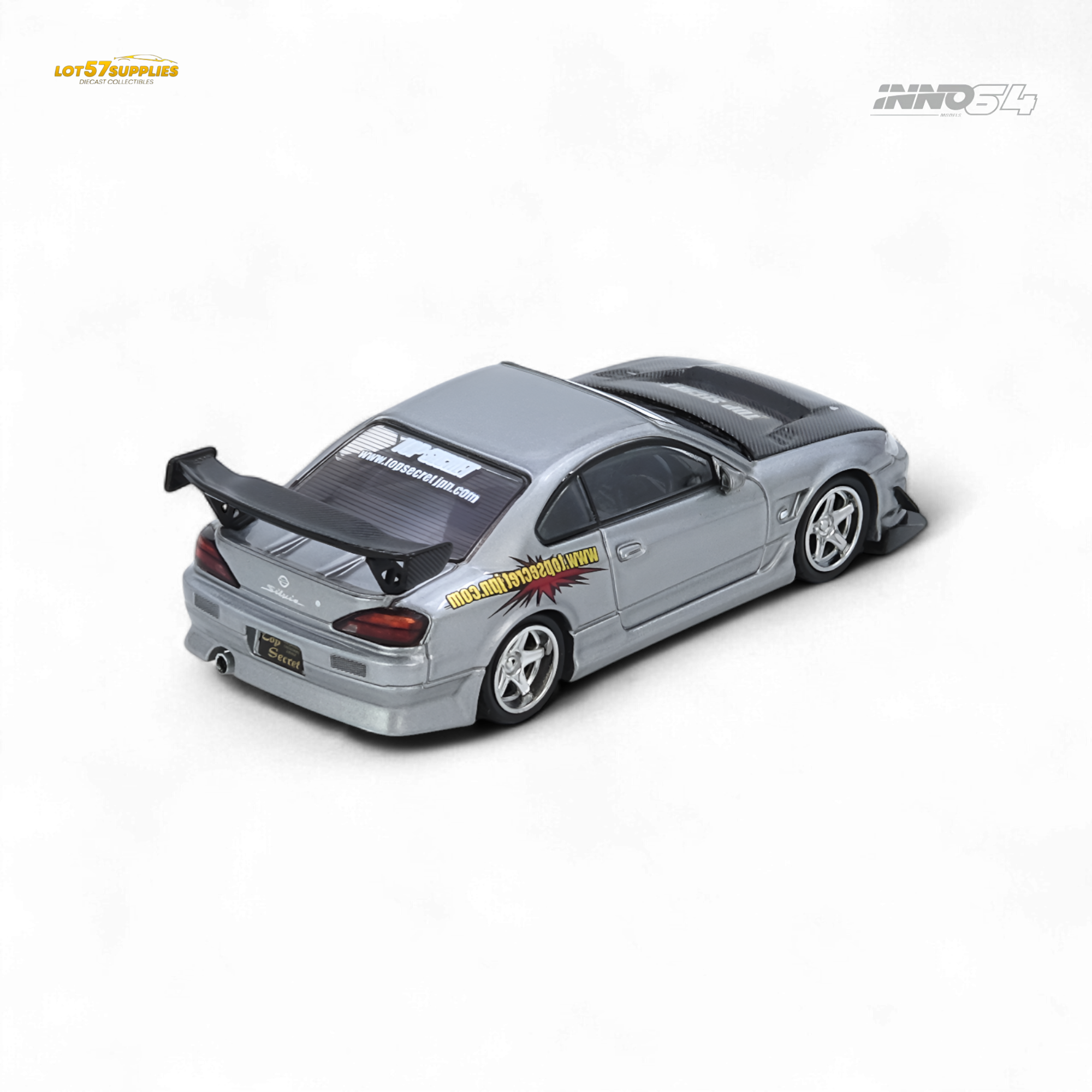 (Pre-Order) INNO64 Top Secret Silvia S15 Silver 1:64